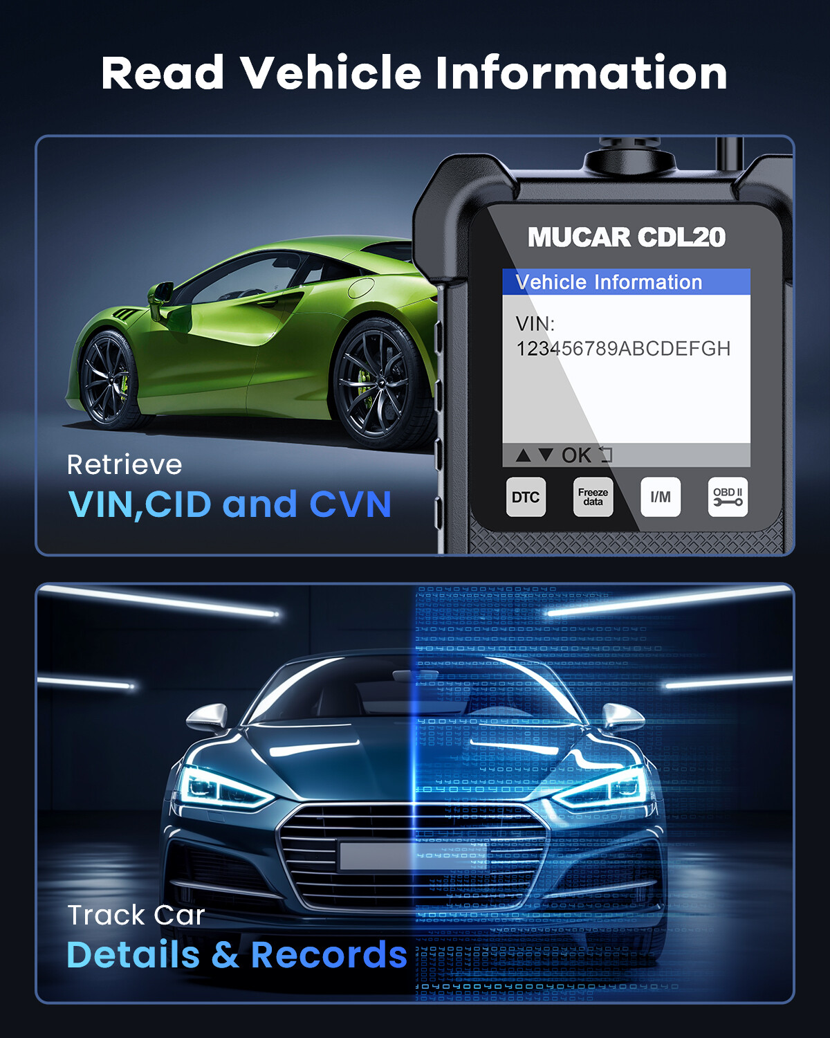 Automotive OBD Code Reader OBD2 Scanner Car Check Engine Fault Diagnostic Tool