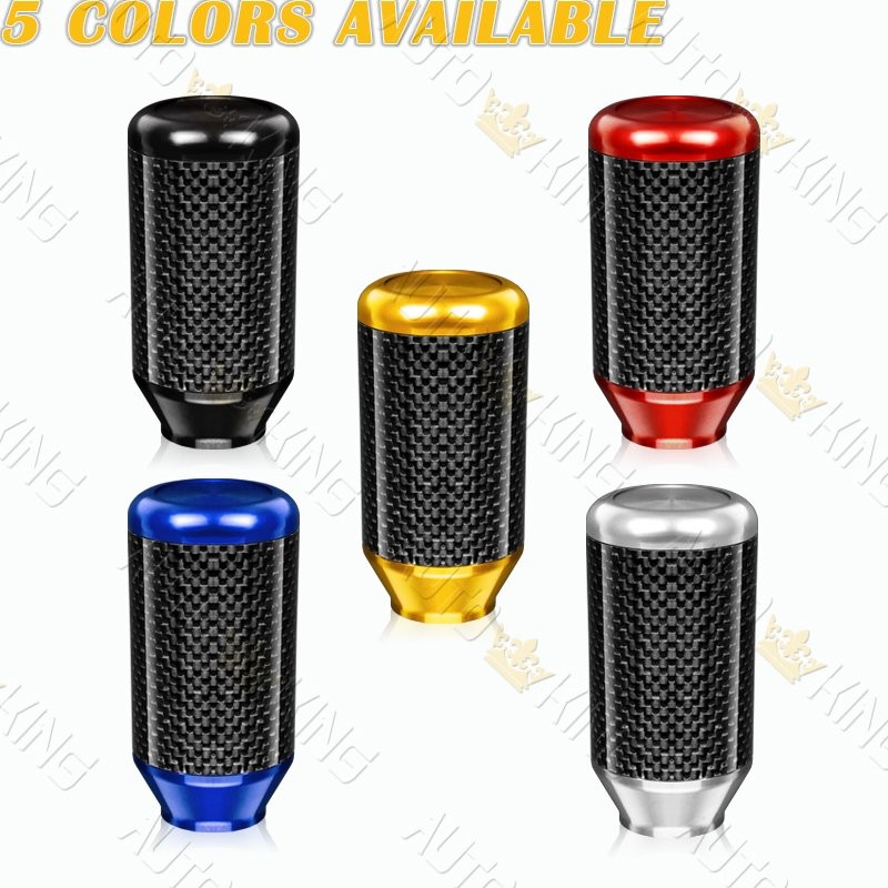 BLACK RACING ALUMINUM CARBON FIBER 5 / 6-SPEED MANUAL MT SHIFT SHIFTER KNOB