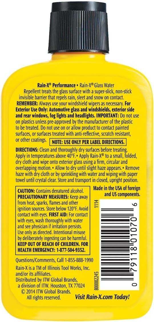 Rain-X Original Glass Water Repellent 3.5 oz – Automotive Glass Treatment