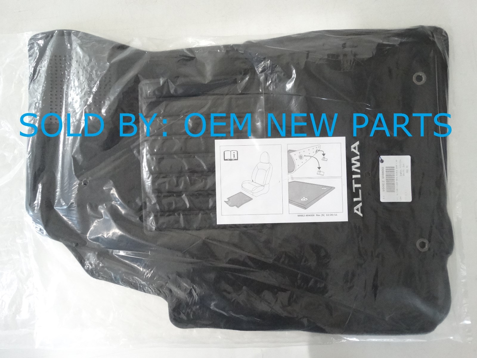 OEM NEW Front & Rear Carpet Floor Mats Black w/ Logo 16-18 Altima 999E2-U4H00