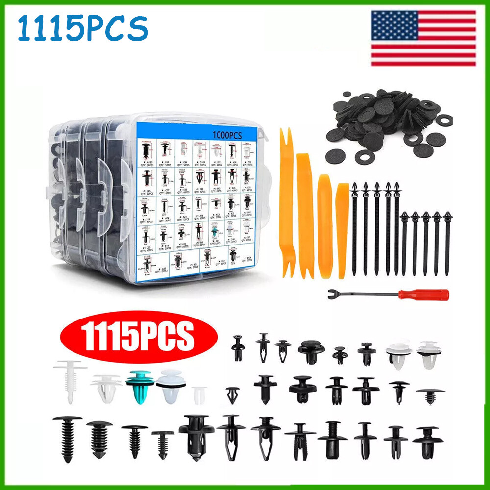 Car Retainer Clips 1115PCS Auto Plastic Fasteners Kit Push Trim Pin Rivet Bumper