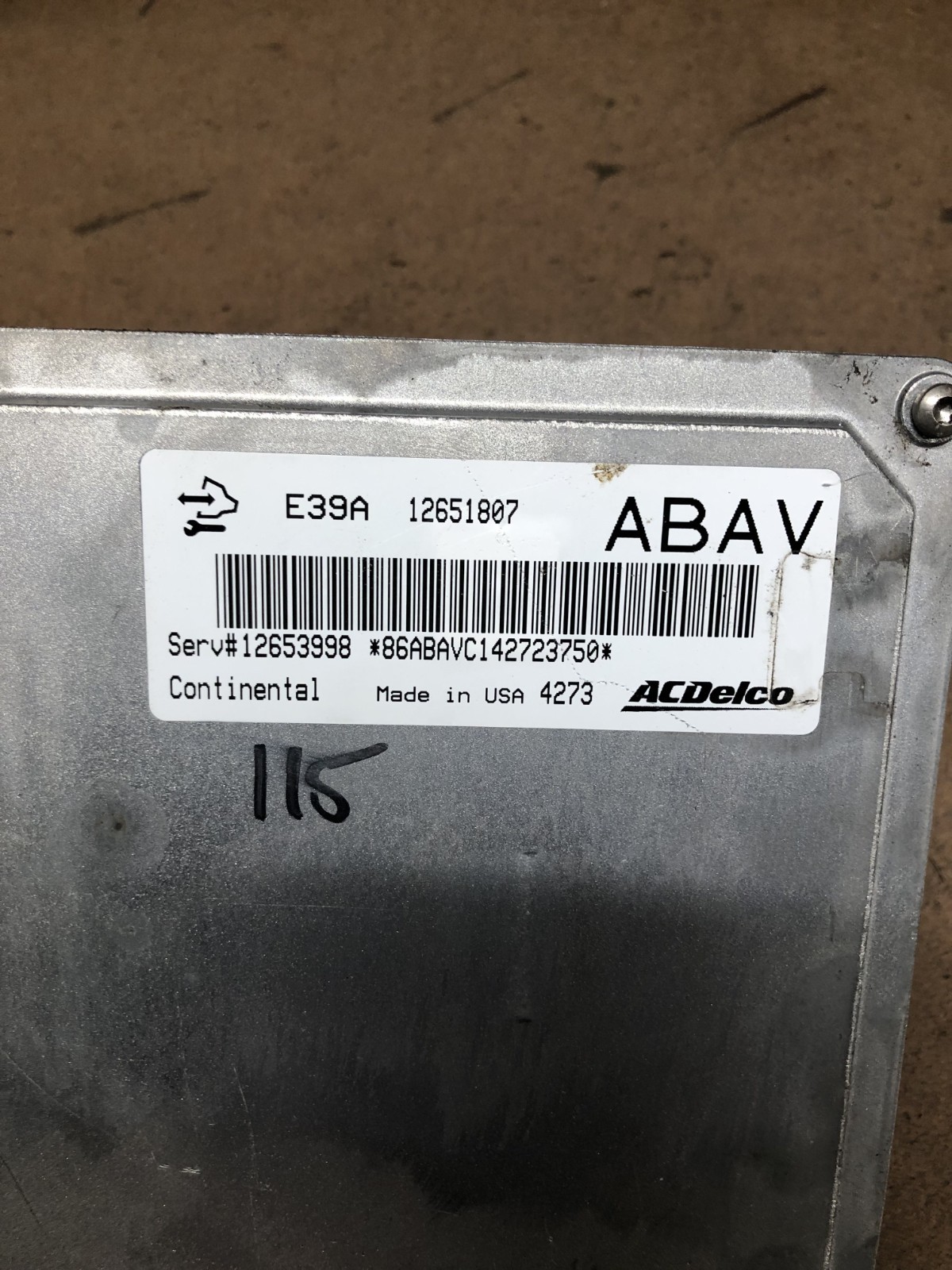 13-16 Chevrolet Equinox Engine Computer Control Module Ecm 12651807 E39A
