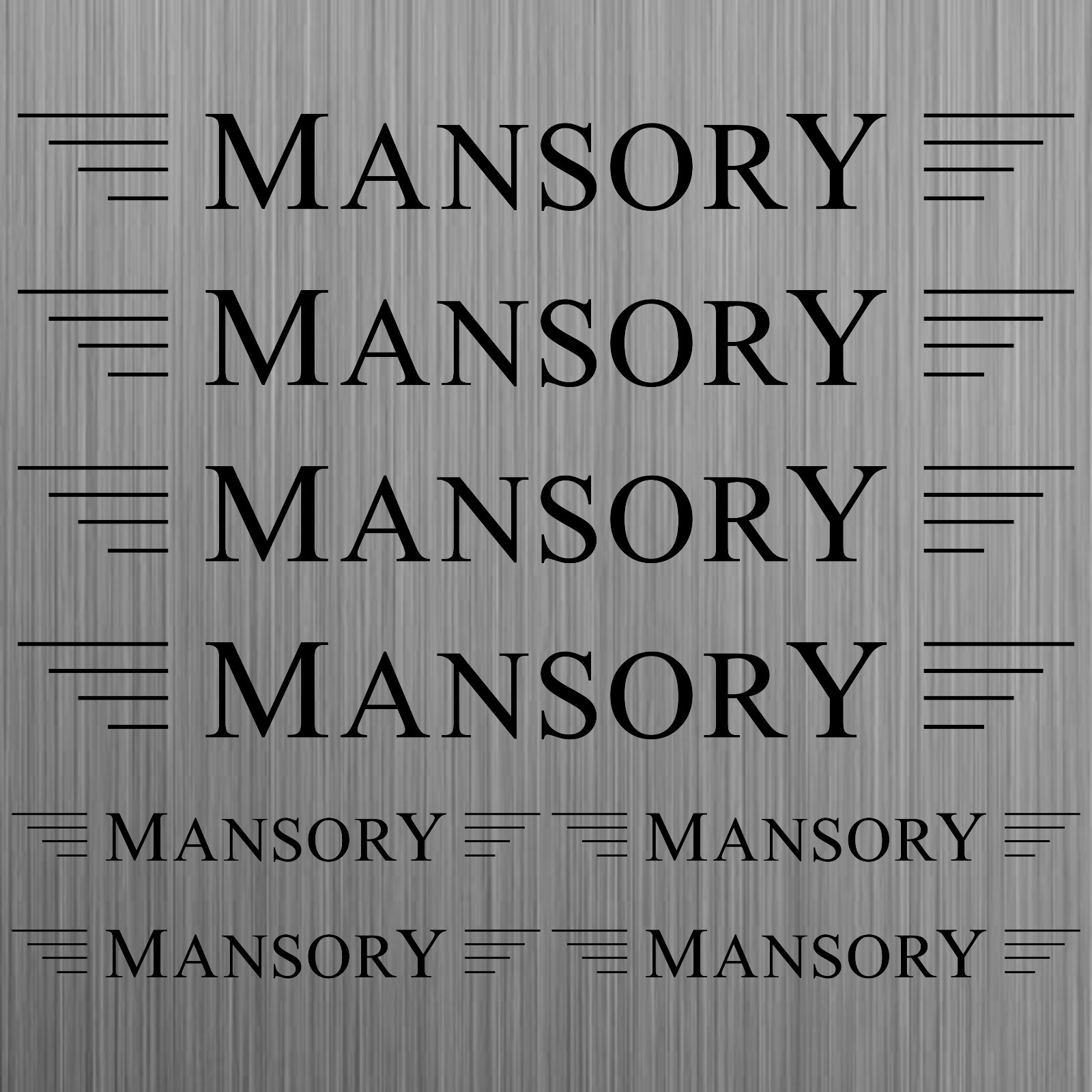 For MANSORY sticker decal tuning Auto Car 8 Pieces