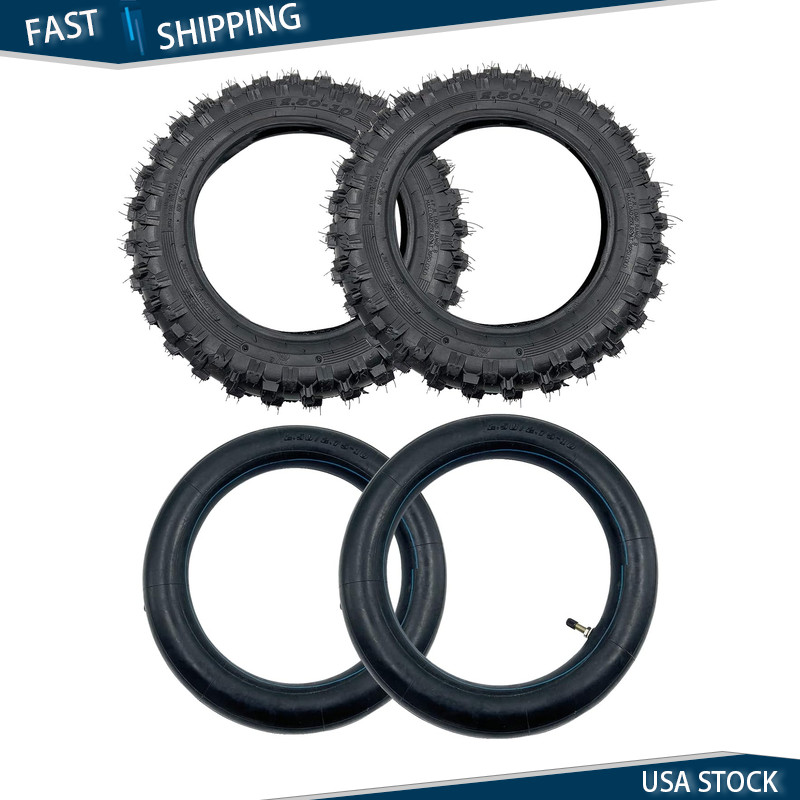 2.5-10 Off-Road Tire and Inner Tube Set 49cc, 50cc, 70cc Dirt Bike