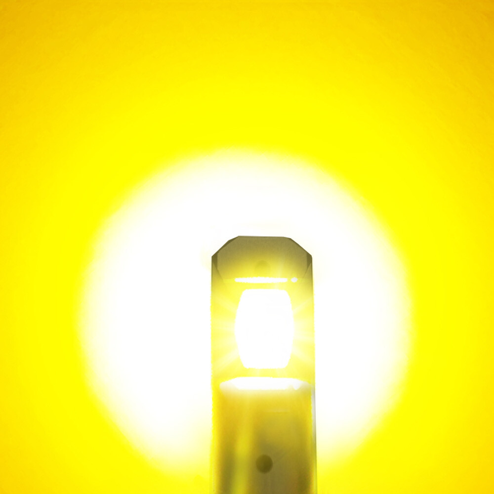 Mini Size H3 LED Fog Light Bulb Conversion Kit Super Bright YELLOW DRL 3000K USA