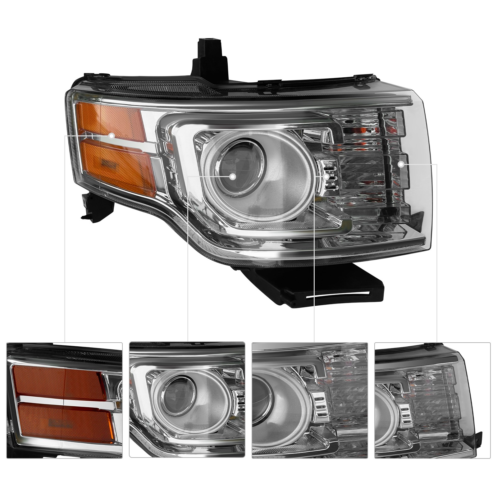 For 09-12 Ford Flex Limited & Titanium Xenon/HID Headlight Lamps Left/Right Opt.