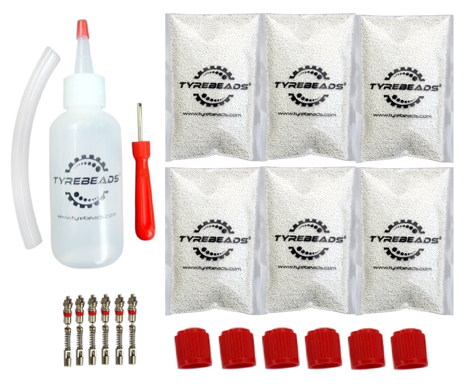 Tire Balancing Beads – Dually Special – 5 oz Six-Pack (6 bags of 5 oz) +FREE Kit