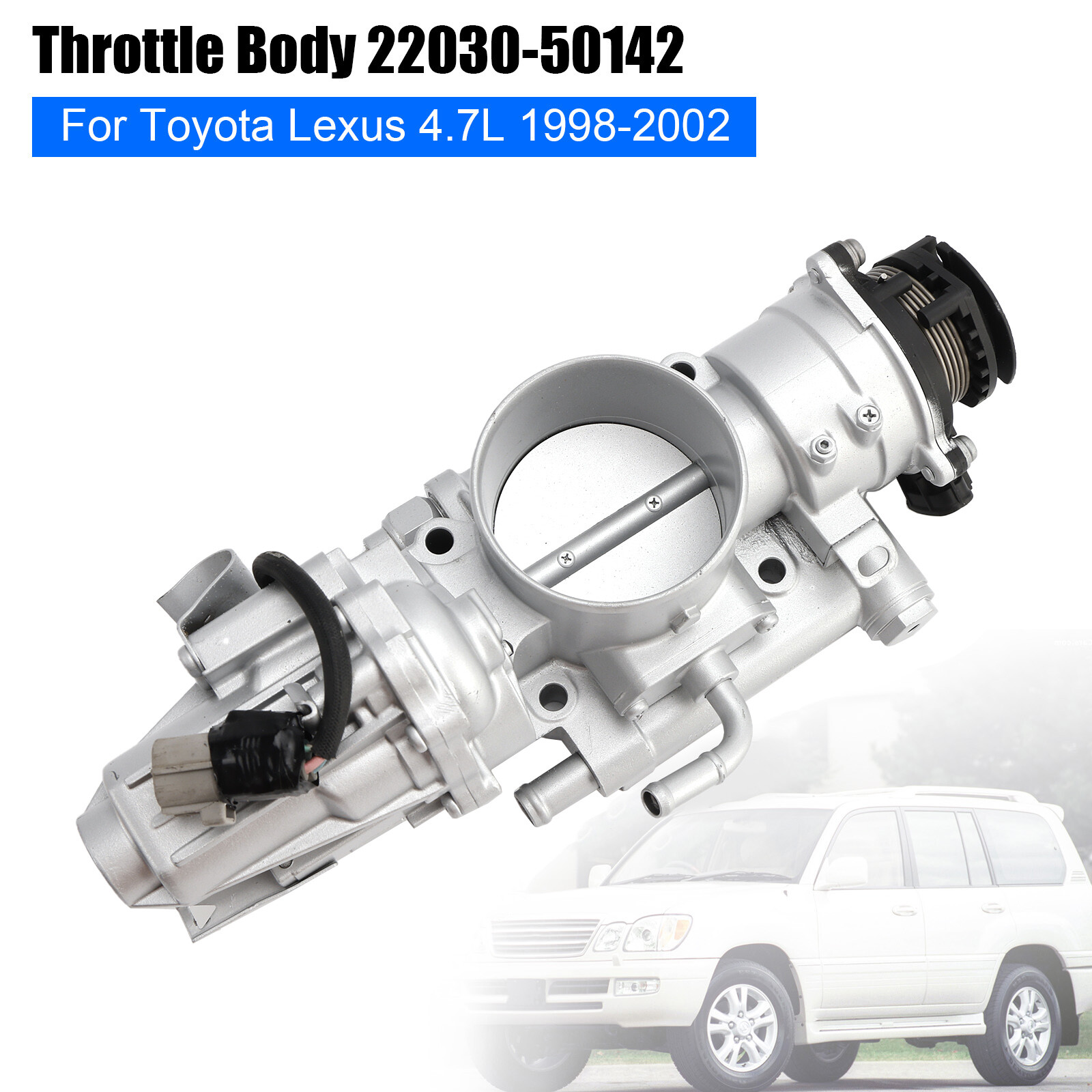 Throttle Body 22030-50142 For Toyota Land Cruiser Lexus LX470 4.7L 1998-2002 01