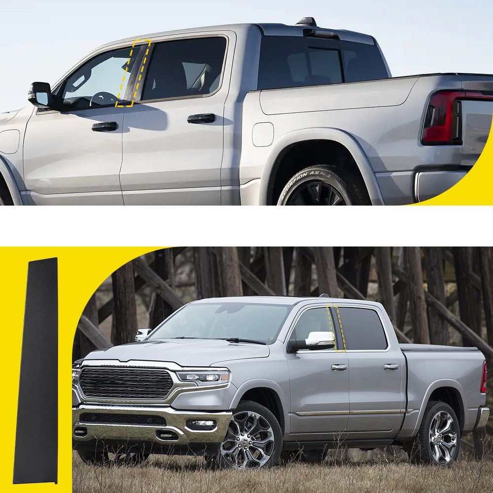 Left Door Applique B Pillar Molding Trim For 2019-2026 RAM 1500 68292929AD 1-10X