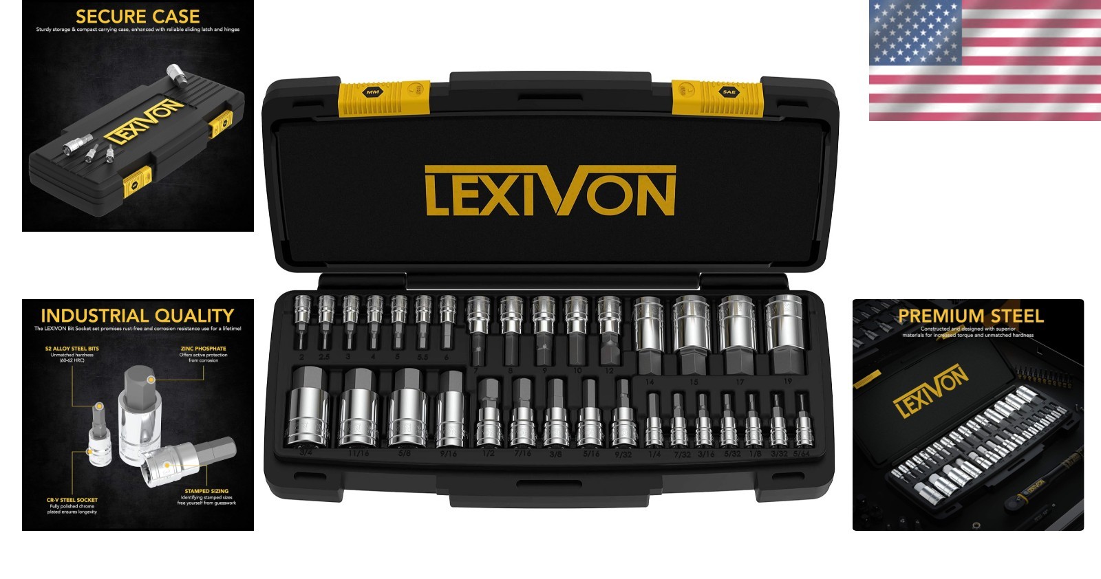 Durable 32-Piece Hex Bit Socket Set – S2 Steel for Ultimate Performance