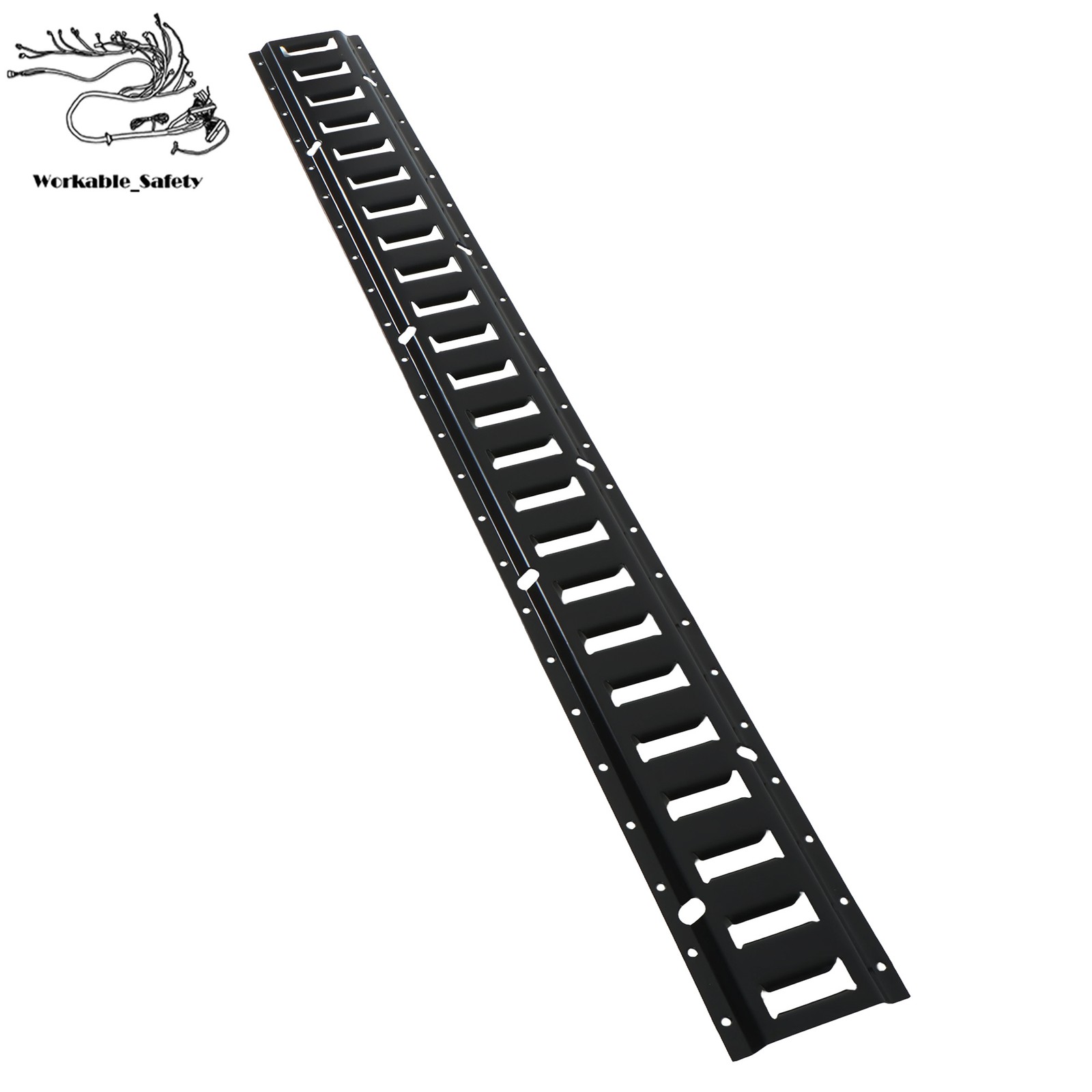 16 Pack 4′ E-Track Rail Set, Black Powder Coated Finish Fit For Trailers & Vans