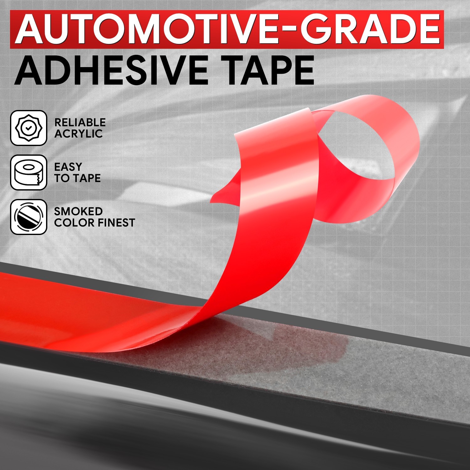 For 15-26 Ford F150 F250 F350 Super Cab Window Visor Sun Rain Guard Deflector