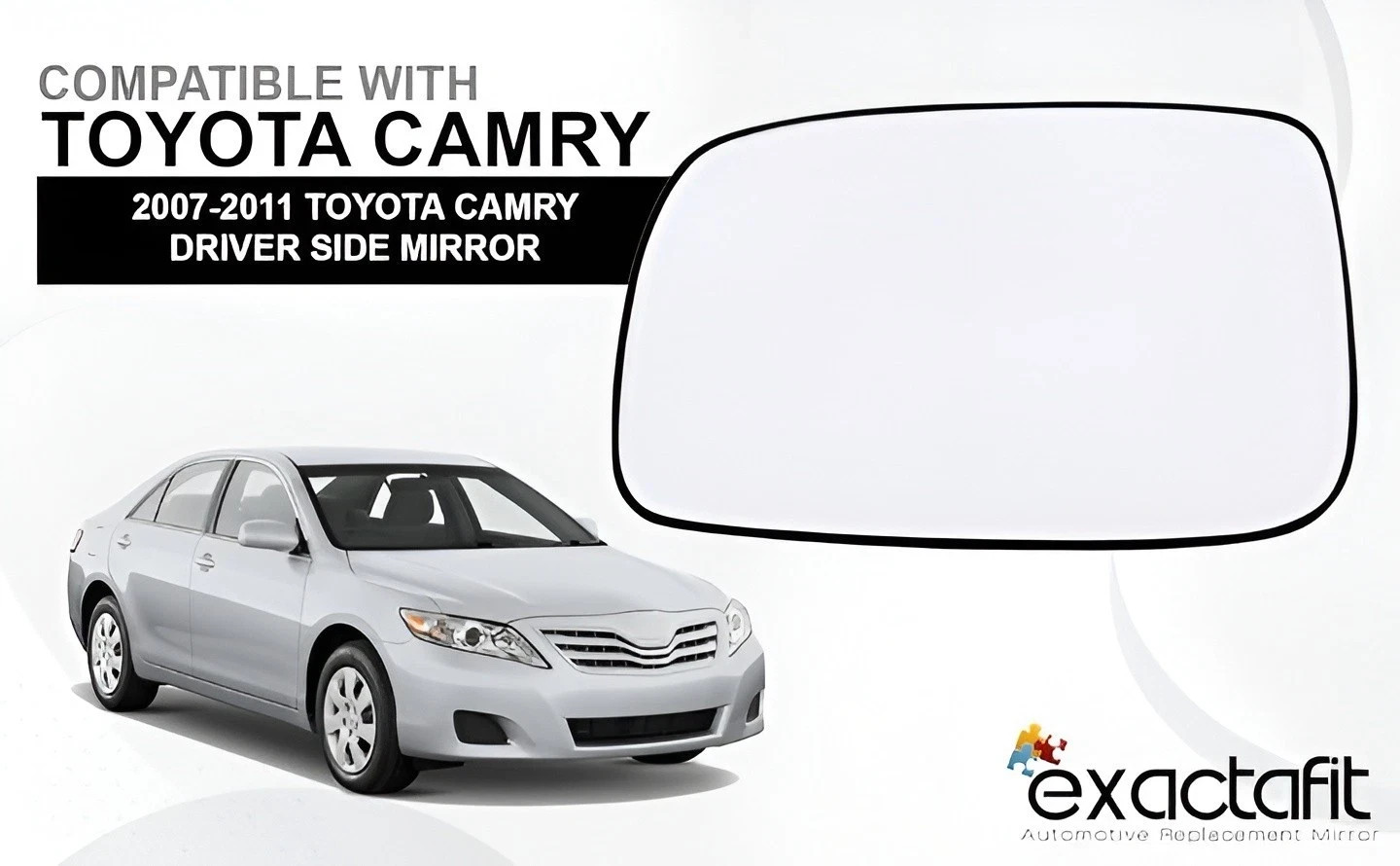 Left Side Mirror Back Plate For 2007 2008 2009 2010 2011 Toyota Camry w/o Heated