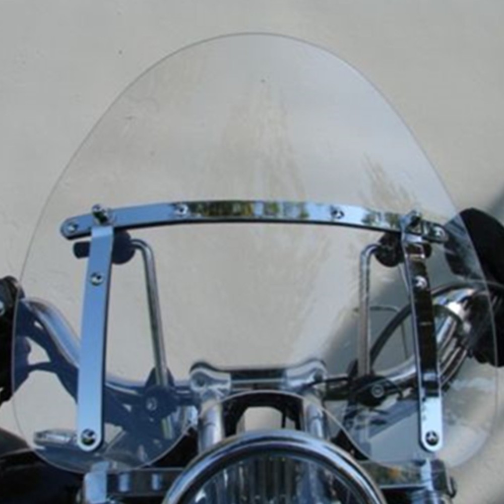 Large 19″x17″ Clear Windshield For Harley Honda Suzuki Yamaha Cruiser motorcycle