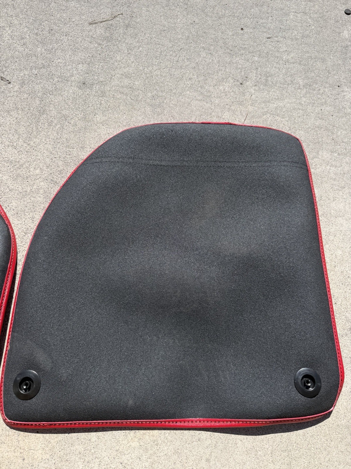 Ferrari 488 Spider Custom Floor Mats Set Of 2 Carbon Fiber Look Red Trim