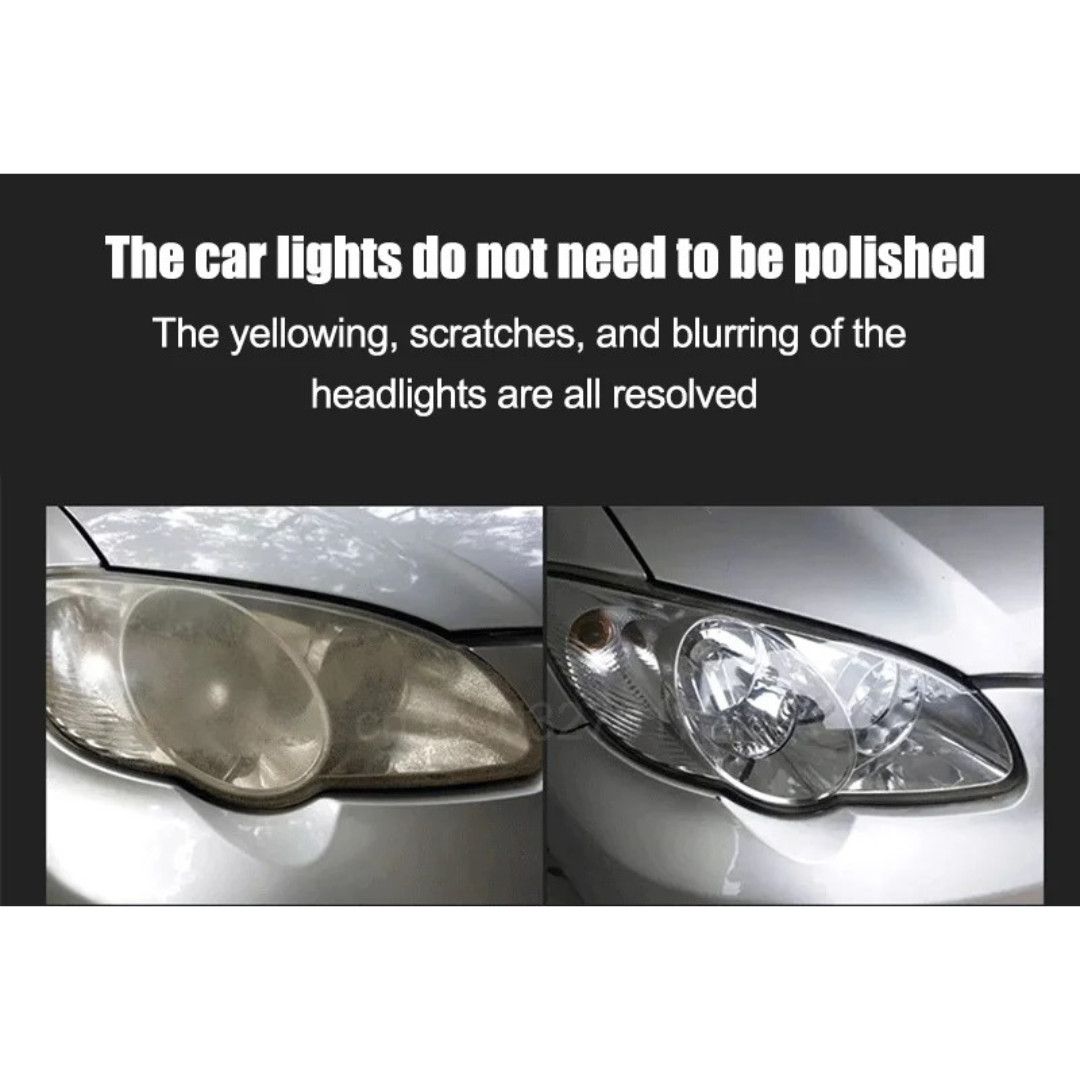 Car Headlight Restoration Set Fluid Repair Kit Plastic Light Polish Cleaner Fast