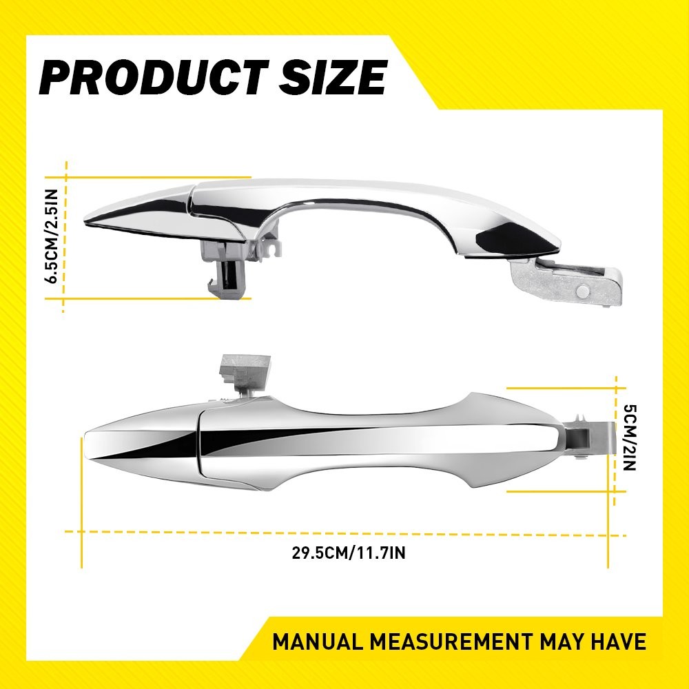 Exterior Door Handle For 2007-2013 Acura MDX Front or Rear Passenger Chrome EPPH