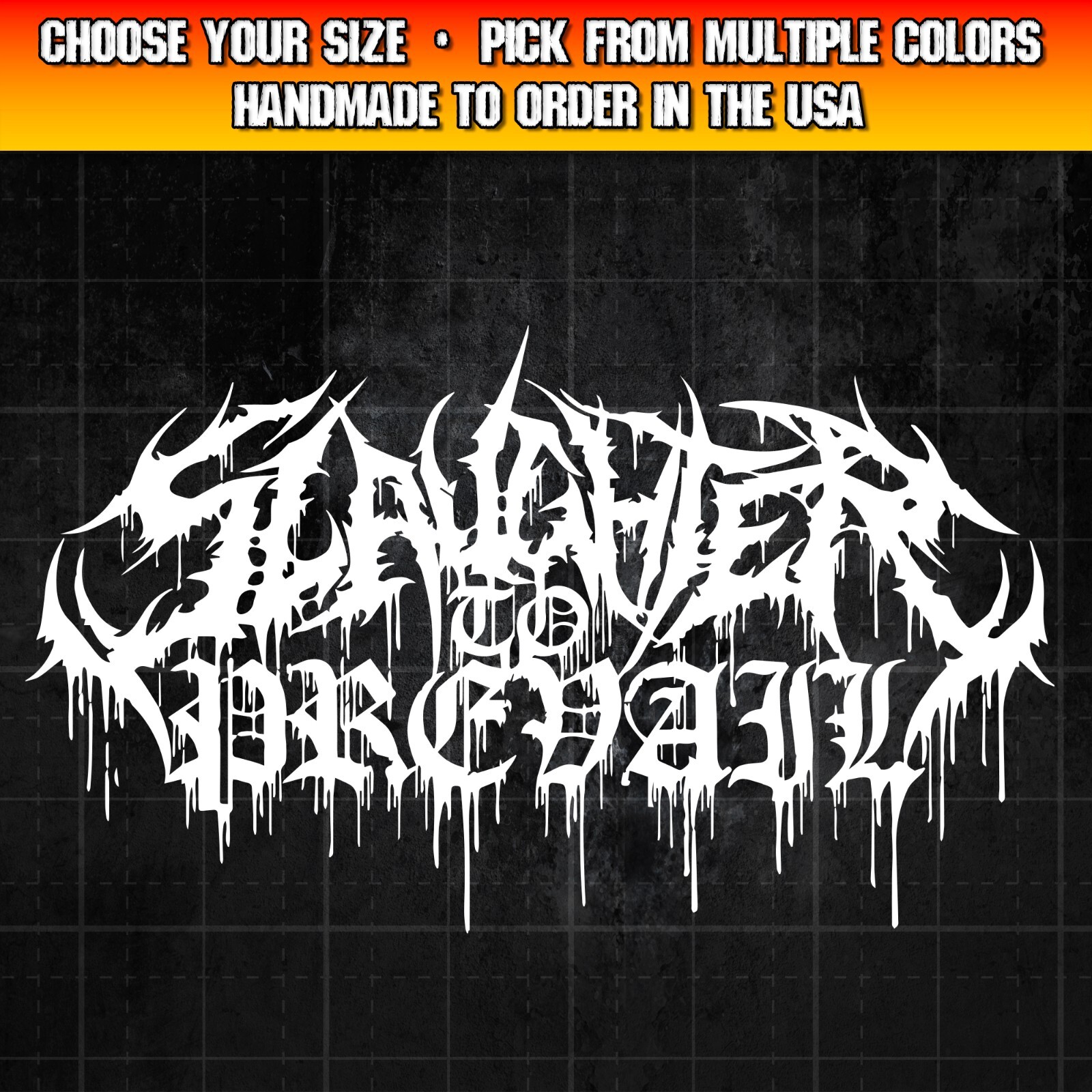Slaughter to Prevail Decal for Cars, Trucks, Laptops, Deathcore Decal Sticker