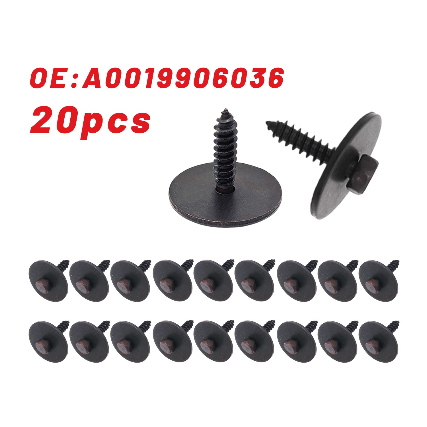 20Pcs 4.8*19mm Sheet Metal Screw for Mercedes Benz W204 W207 Under Engine Sheet