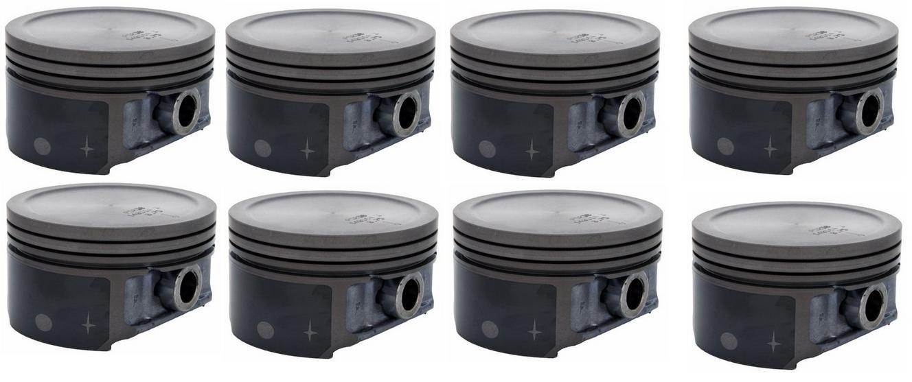 Coated Skirt Hypereutectic Dish Pistons Set w/ Pins for Chevrolet 6.0L LQ4 LS2