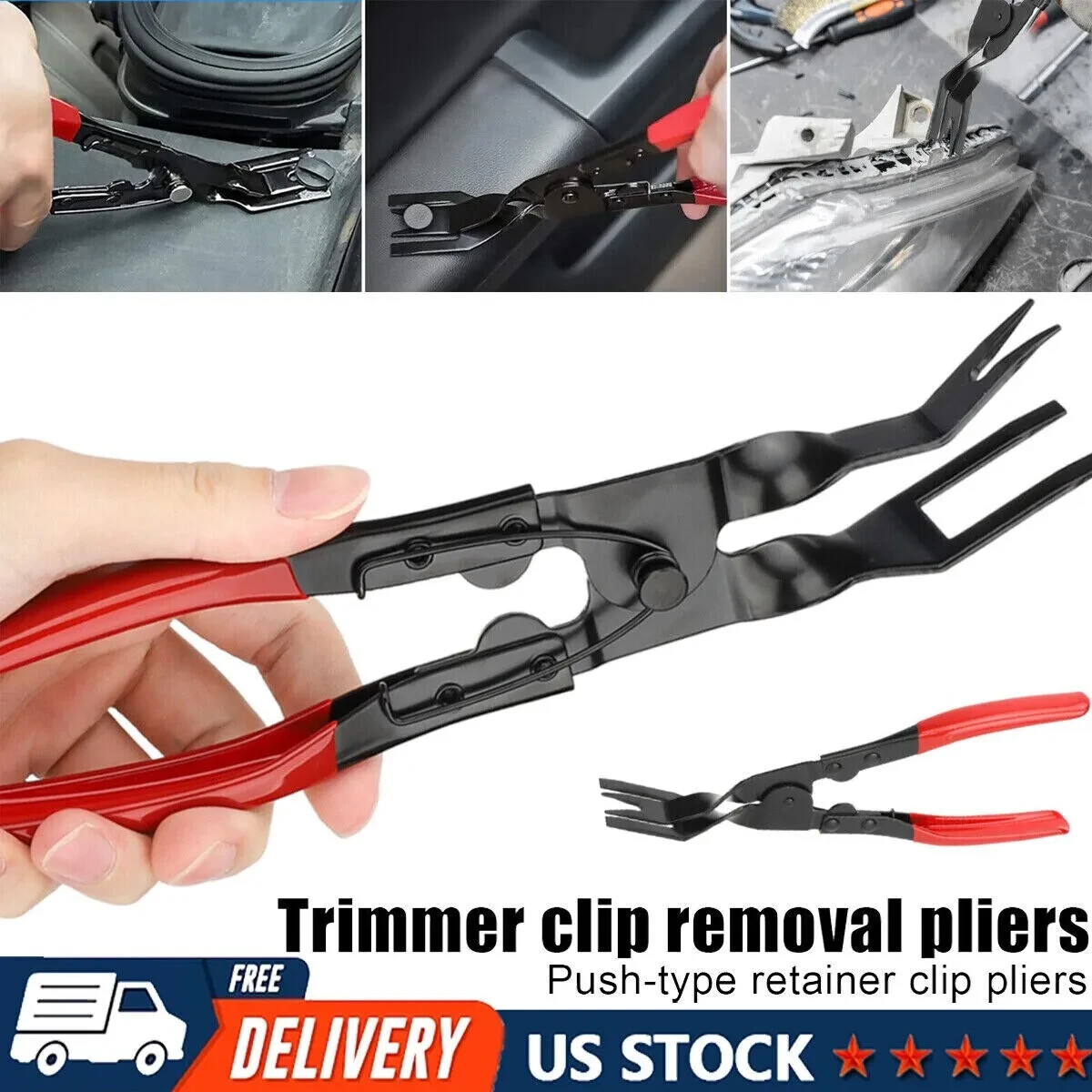 Heavy Duty Car Door Panel Plastic Fastener Remover Body Retainer Clip Pry Tool