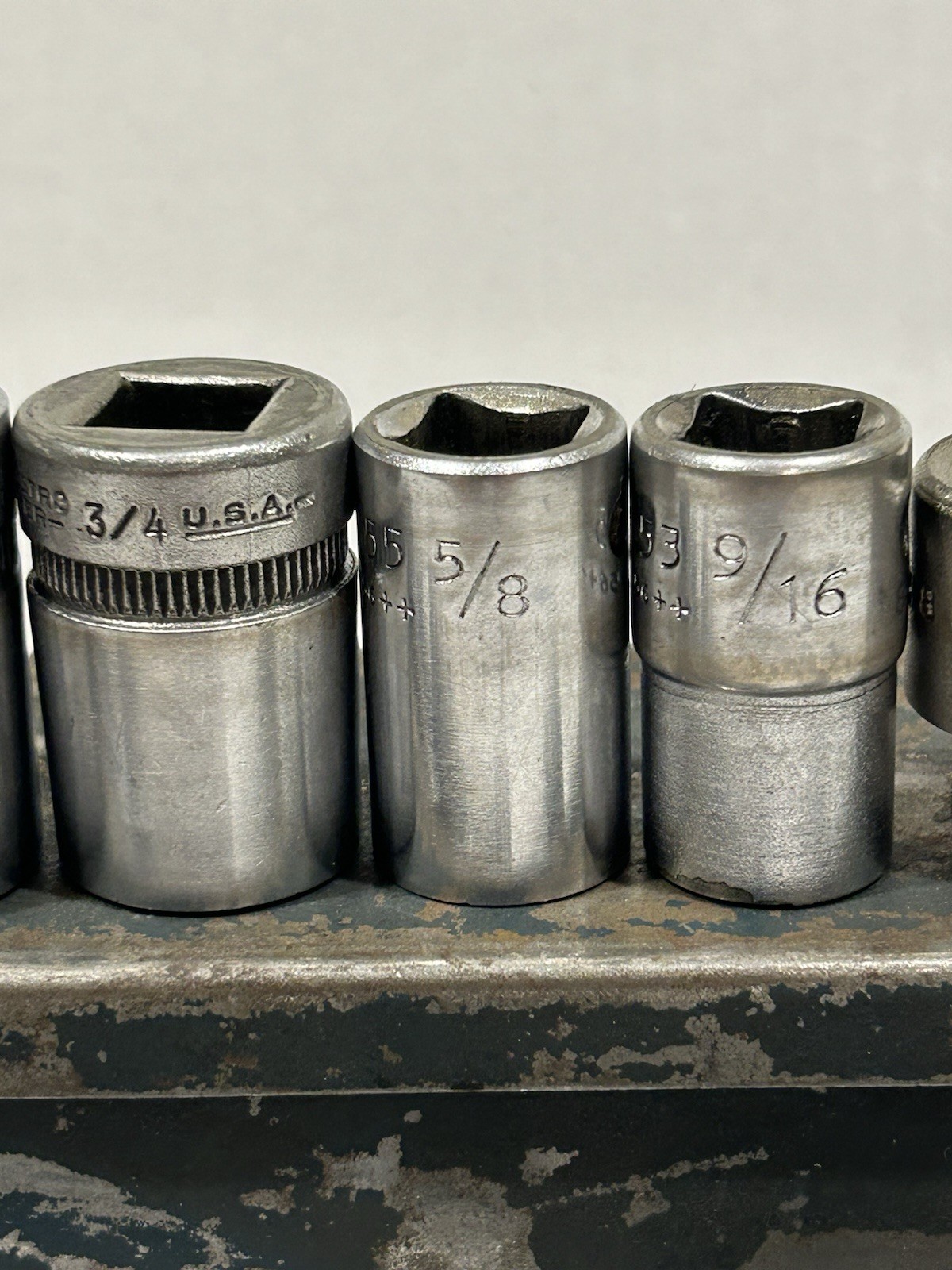 Vintage Wright Tools 14pc 1/2” Drive SAE Socket Set