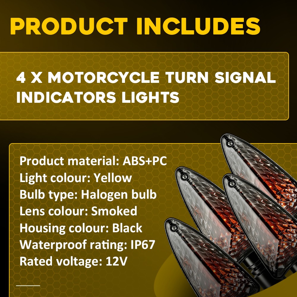 4X Turn Signal Light Indicator Smoke For Triumph Daytona 675 Speed/Street Triple