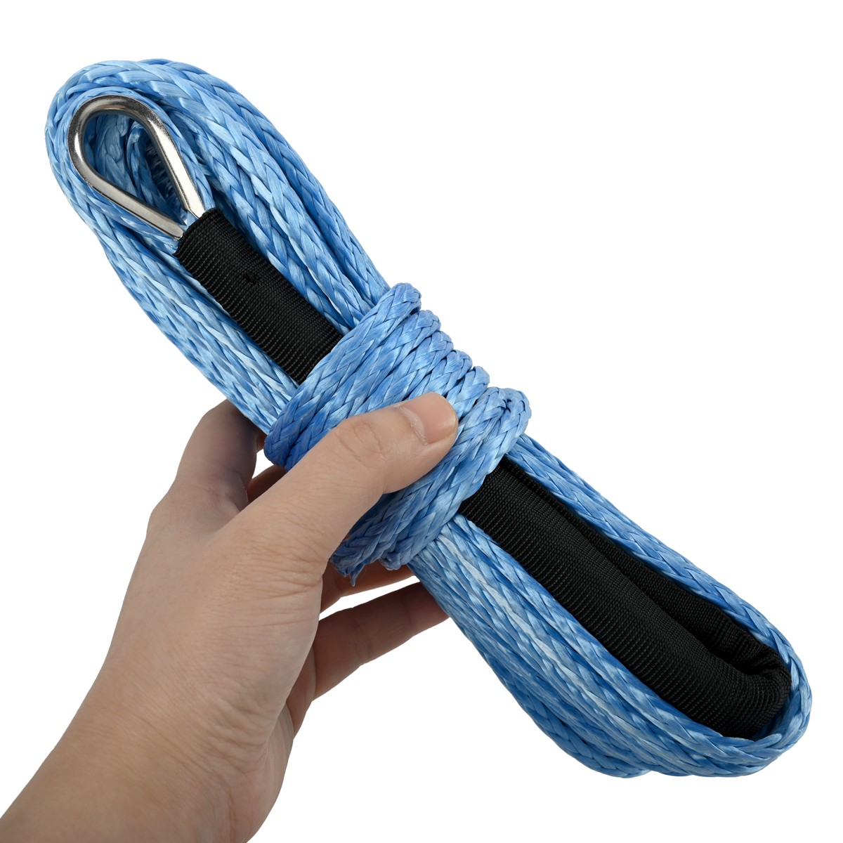 1/4″x50′ 10000LBS Synthetic Winch Rope Line Recovery Cable 4WD ATV UTV Sheath DP