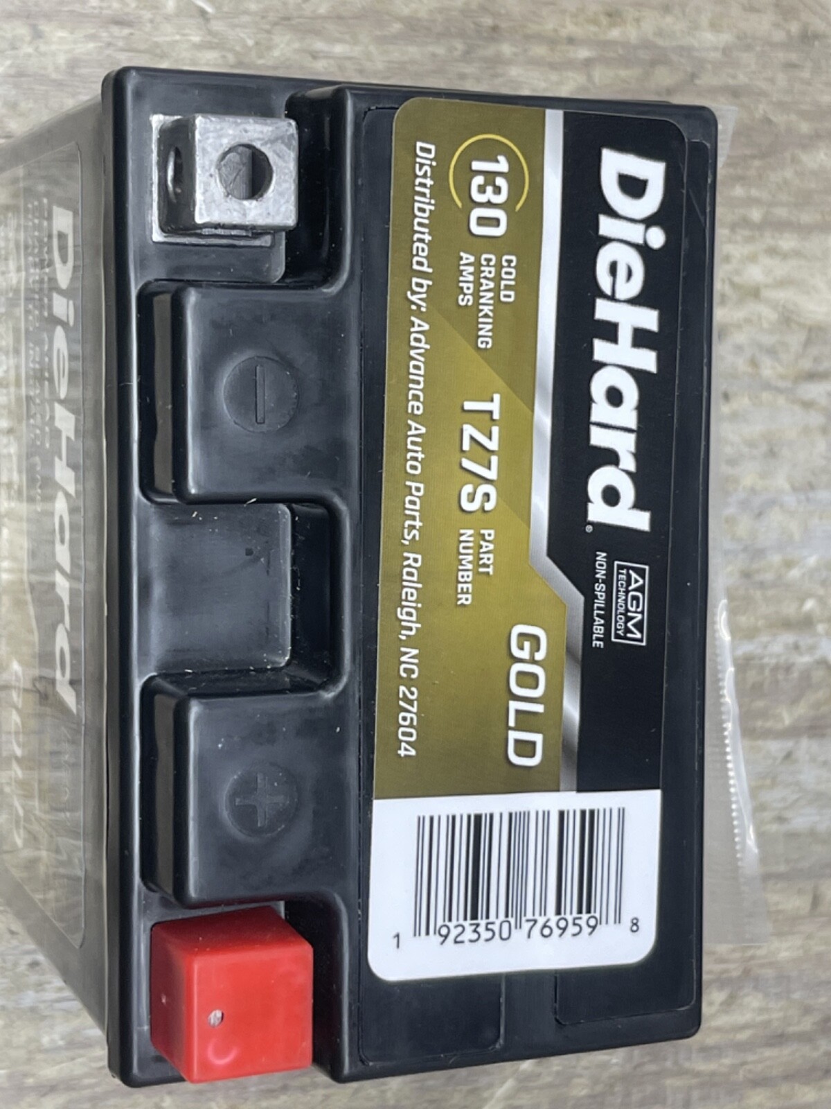 Diehard gold 12v TZ7S 130cca Battrey Brand New 01/25