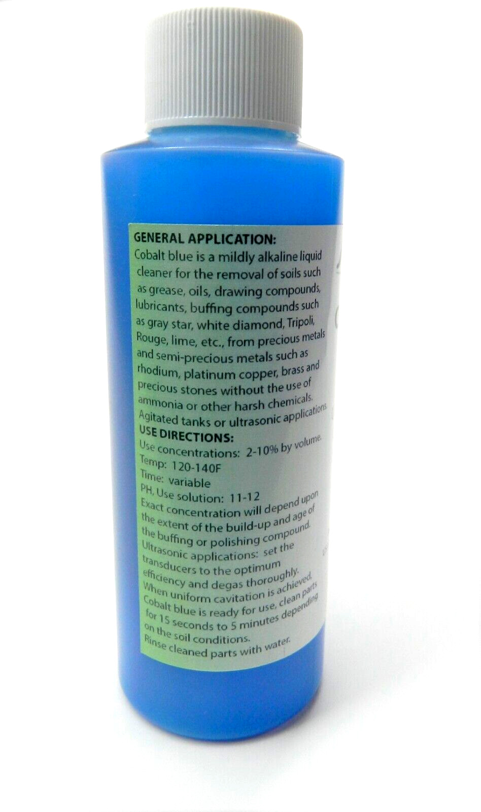 Ultrasonic Solution Cleaner Cobalt Blue Concentrate Cleaning Jewelry Parts 4oz