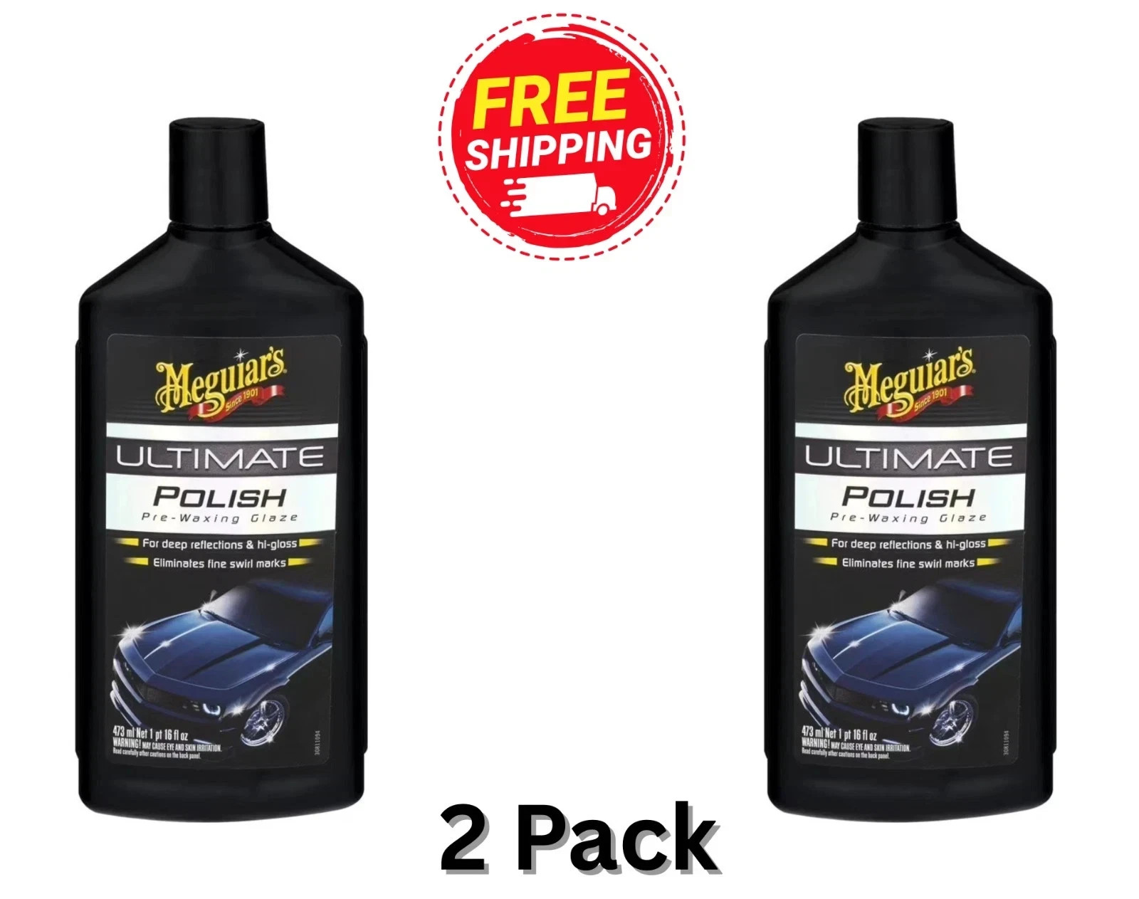 2 – Pack Meguiars G19216 Ultimate Polish, 16 oz Free Shipping