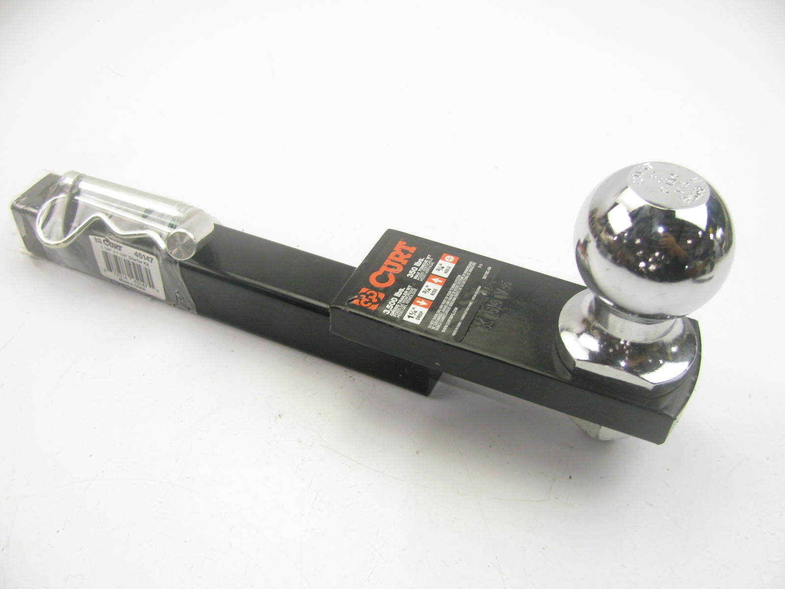 CURT 45147 Towing Starter Kit 2″ Ball, 3,500 Lbs, 3/4″ Rise, 1-1/4″ Drop Hitch