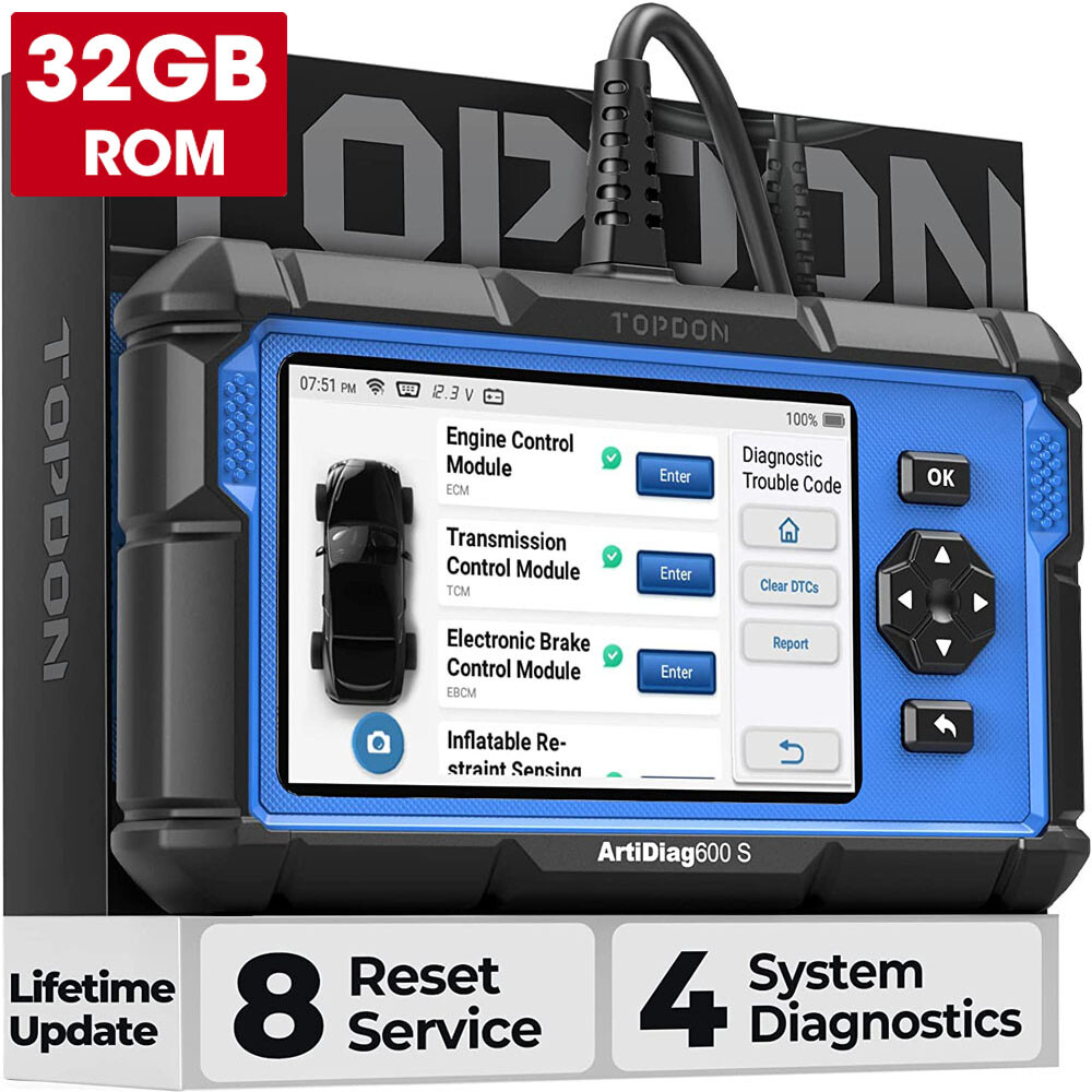 TOPDON ArtiDiag600S OBD2 Scanner Engine ABS SRS SAS AT TPMS EPB Diagnostic Tool
