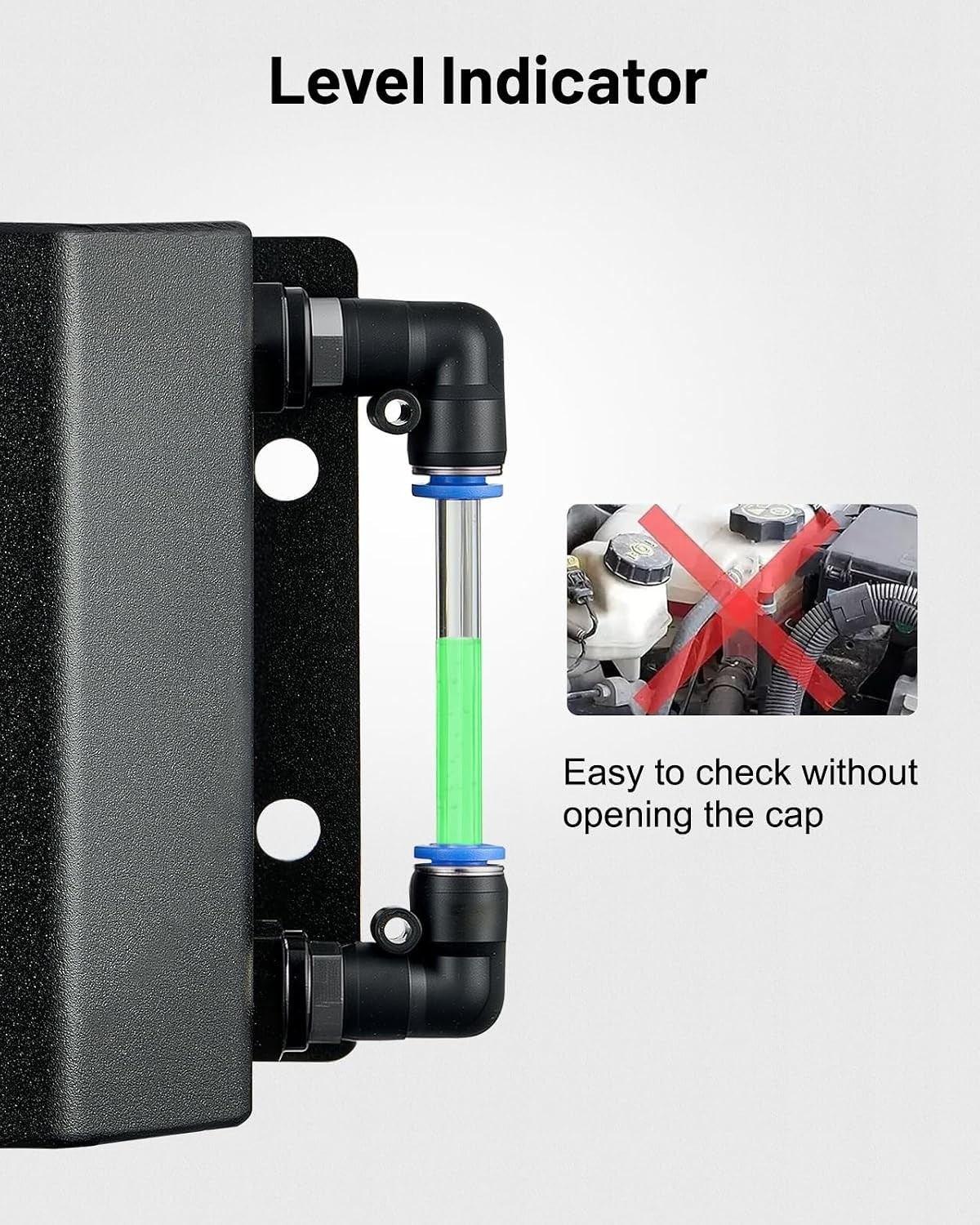TIG Welded 1L Aluminum Radiator Tank – Universal Fit, Prevents Coolant Leakage