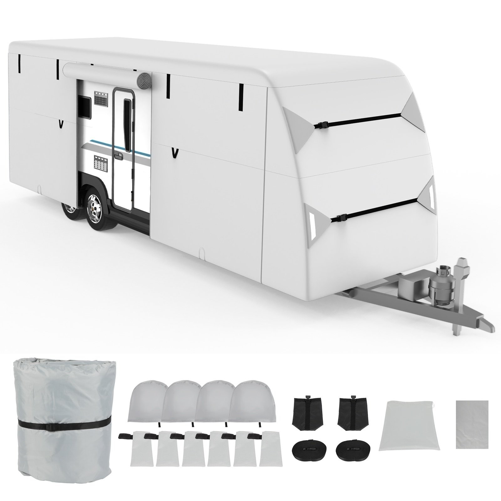 22-24FT TT Oxford Travel Trailer RV Cover Extra Upgraded 5 Layers Camper Cover