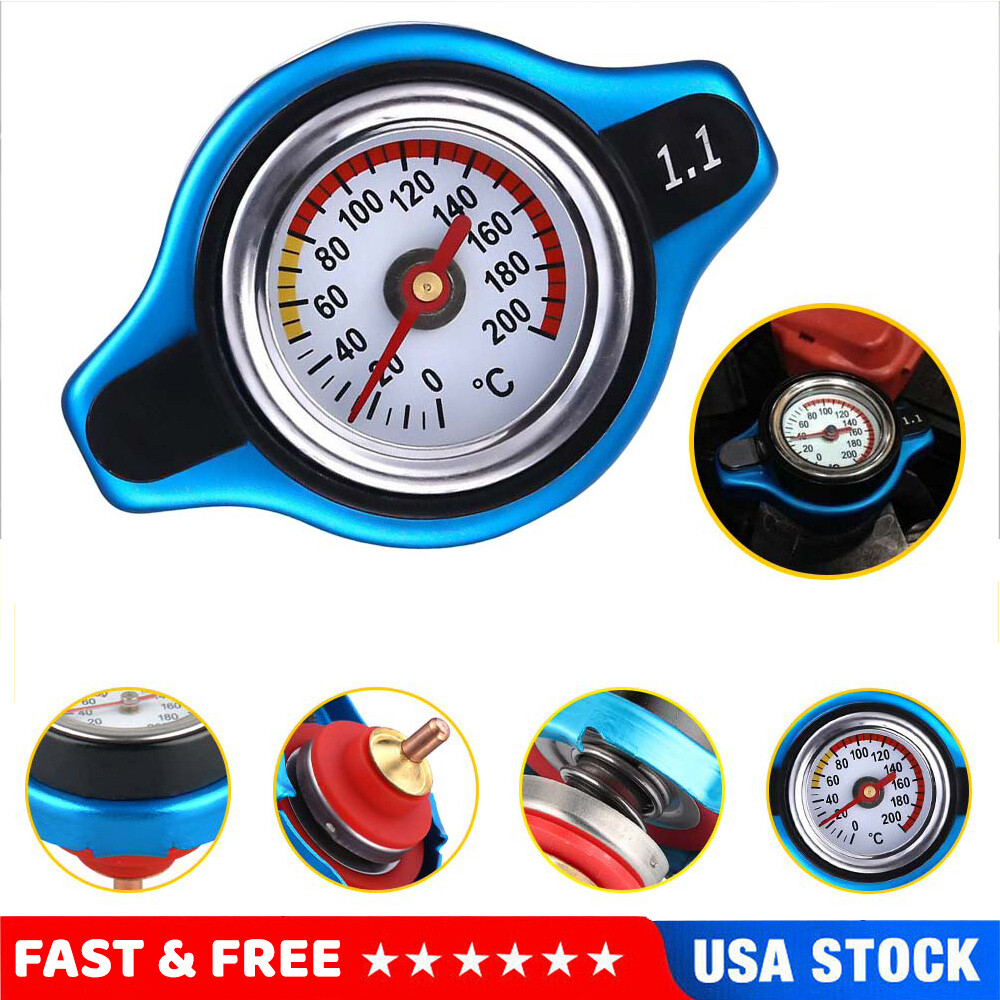 1.1 Bar Thermostatic Radiator Cap 13 PSI Pressure Rating with Temperature Gauge