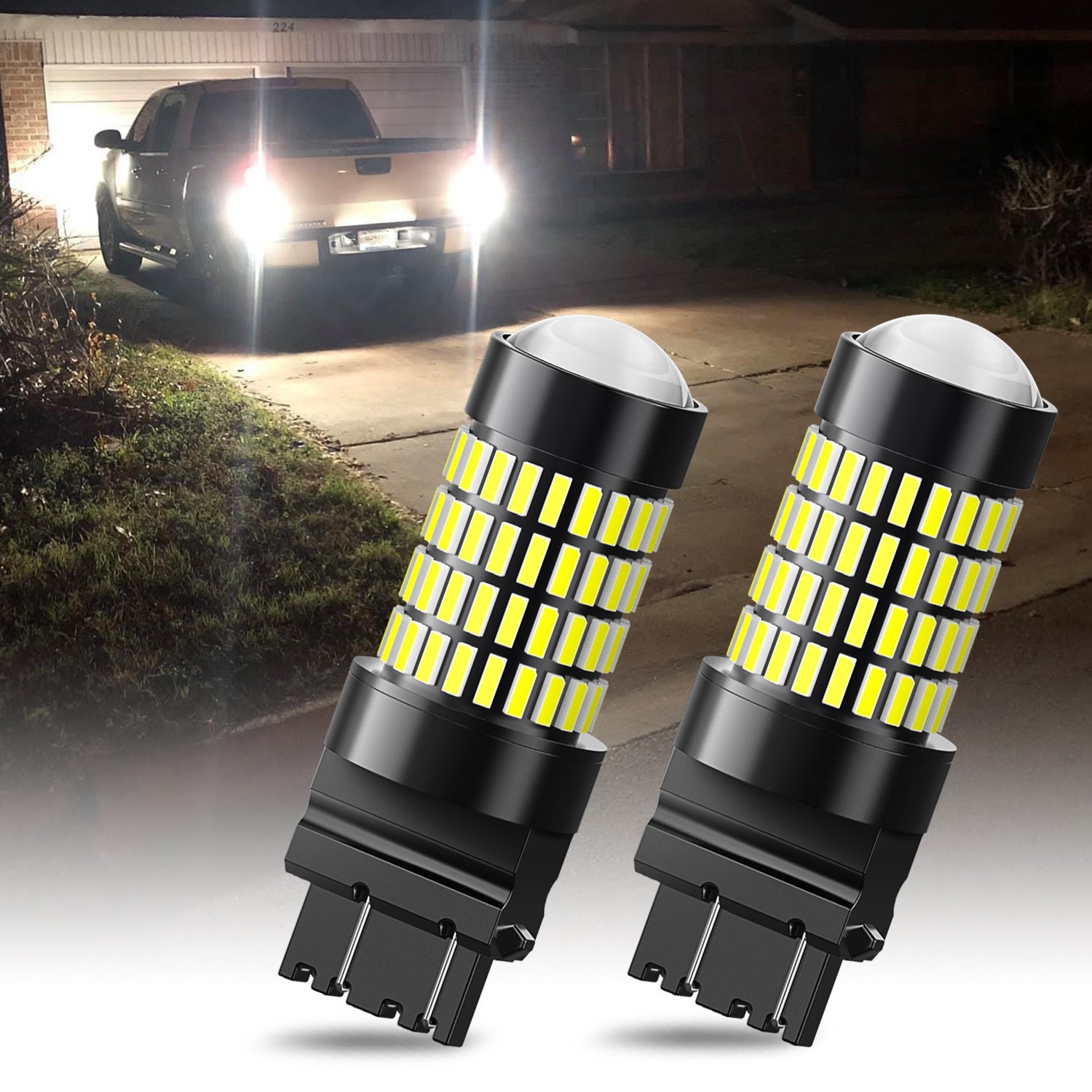 AUXITO 3157 LED Backup Reverse Light Bulbs DRL Bright 6000K White 102 Series