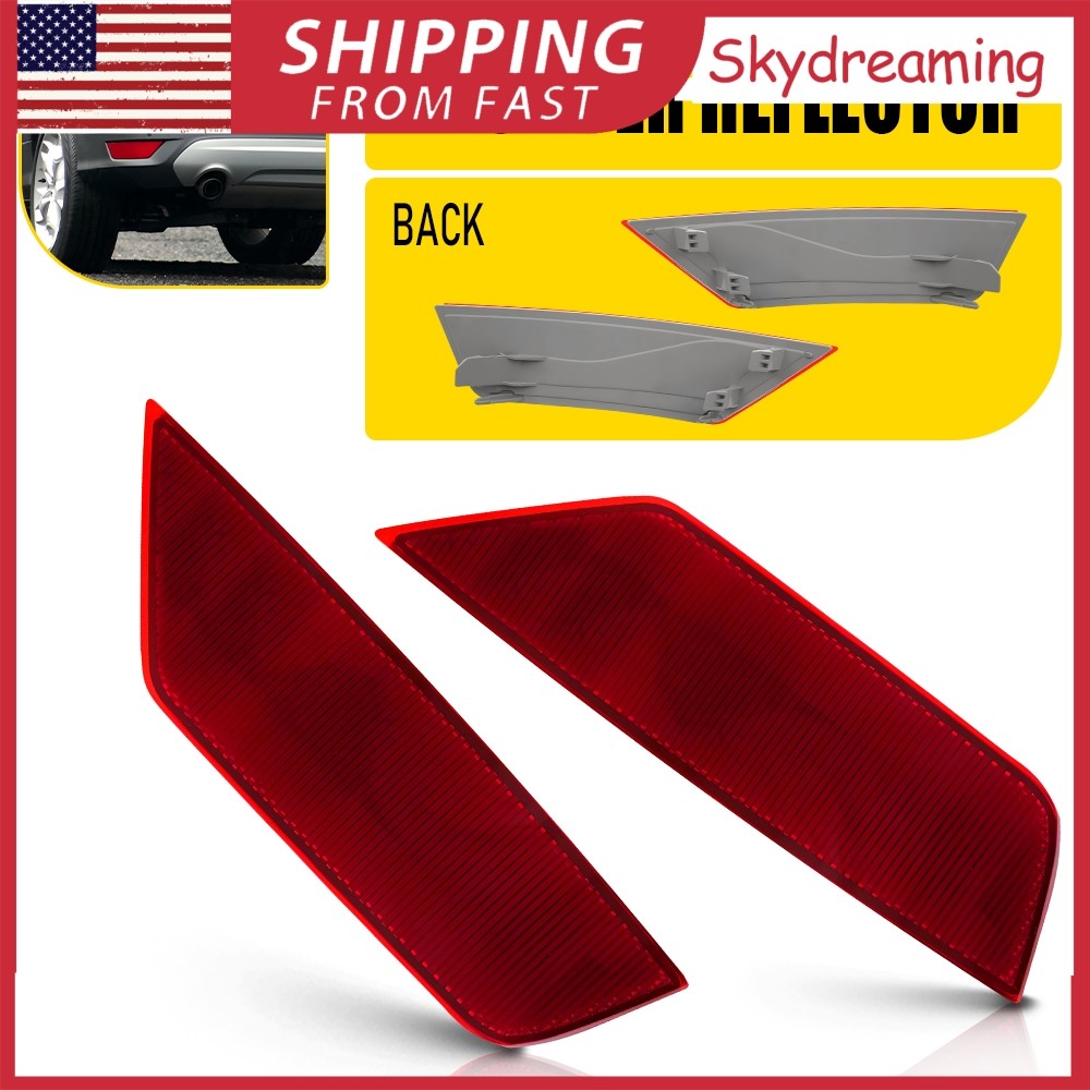 Rear Bumper Reflector Set For 2013-2019 Ford Escape CJ5Z15A449A CJ5Z15A449B USA