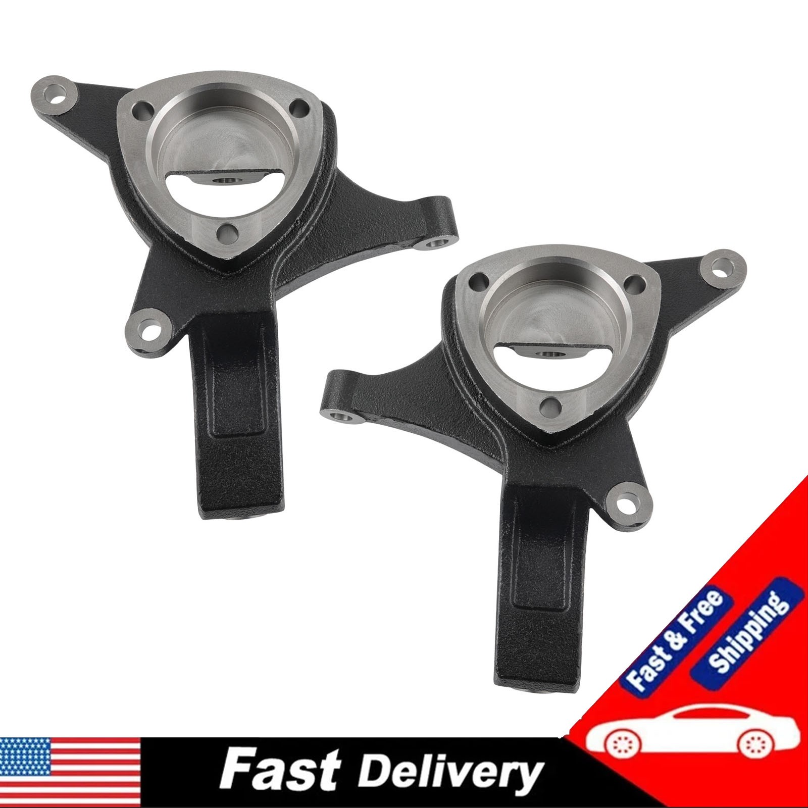 2PCS 4.5″ Lift Spindle Knuckles for Chevy Silverado GMC Sierra 1500 2WD 07-17