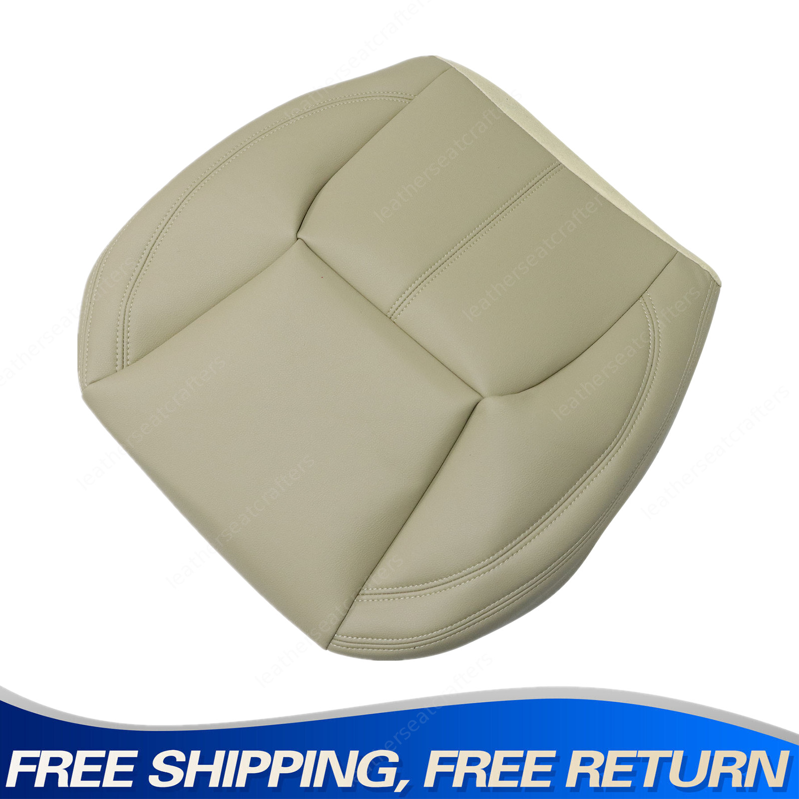 2010-2016 Fits Land Rover LR4 4-Door Passenger Bottom Leather Seat Cover Almond