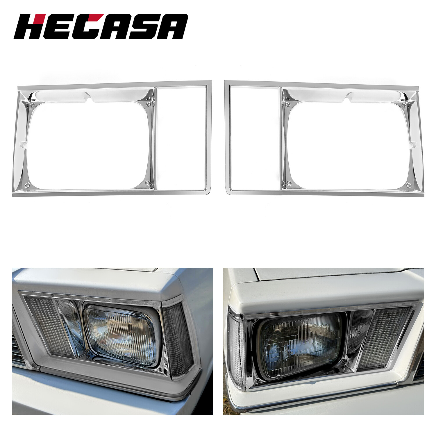 HECASA Headlamp Light Bezel For 1978-1979 Malibu El Camino Caballero For 463532