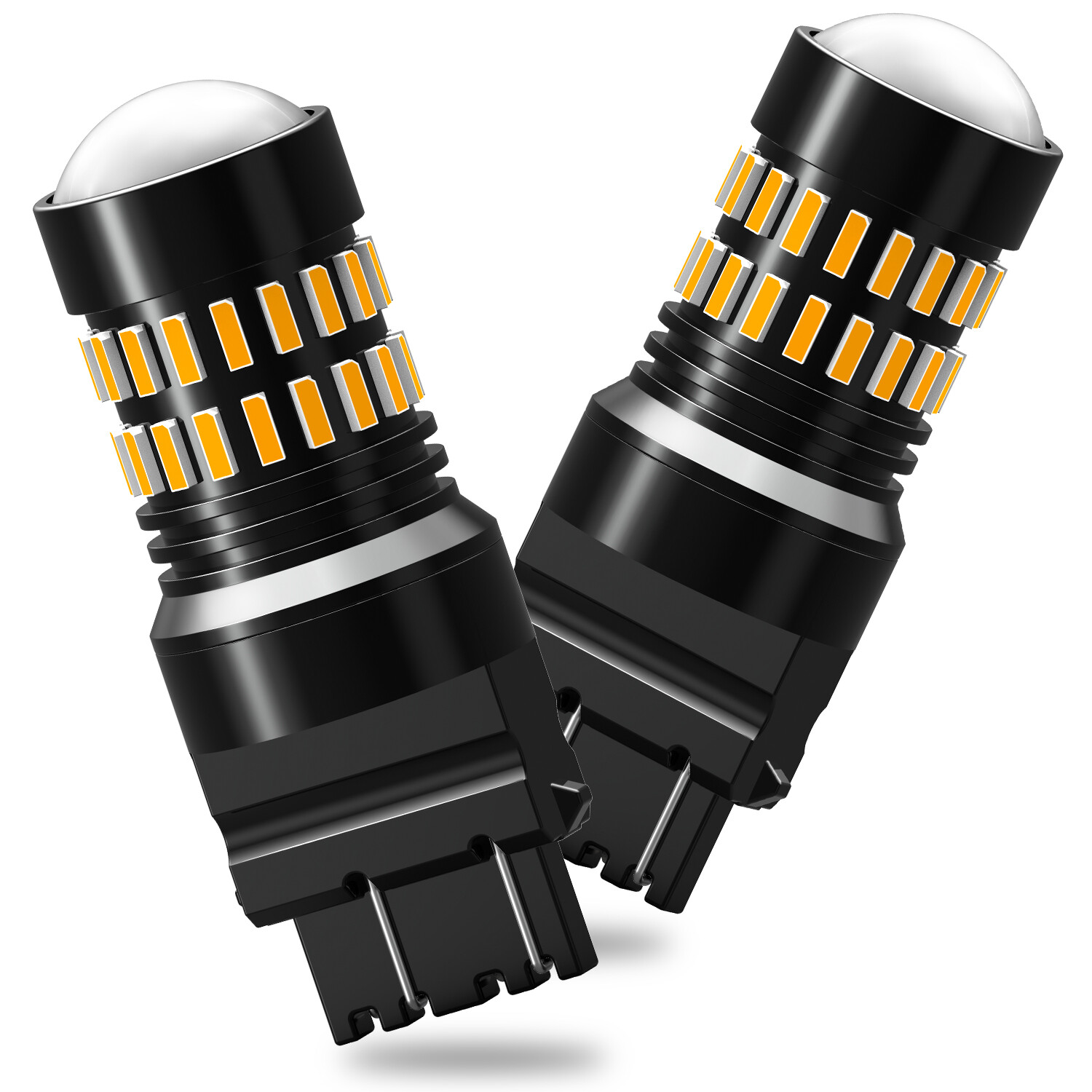 AUXITO NO HYPER FLASH 3157 3156 LED FRONT TURN SIGNAL PARKING LIGHTS BULBS AMBER