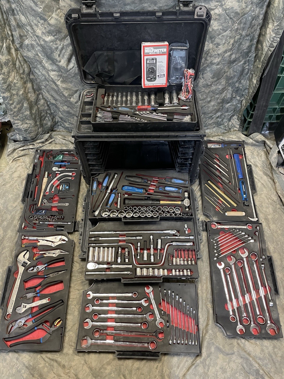 ARMSTRONG MILITARY TOOL KIT SET GENERAL MECHANIC USMC GMTK with Top Tray