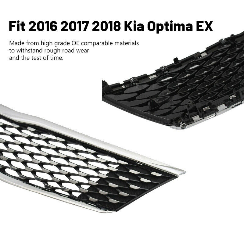 Fits Kia Optima EX LX 2016-2018 Front Grille/Grille Trim/Bumper Brackets 6PCS