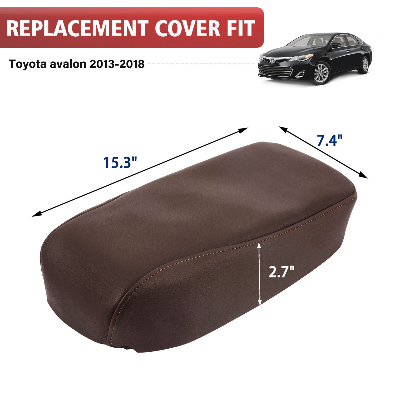 Center Console Lid Armrest & Door Panel Cover Brown For Toyota Avalon 2013-2018