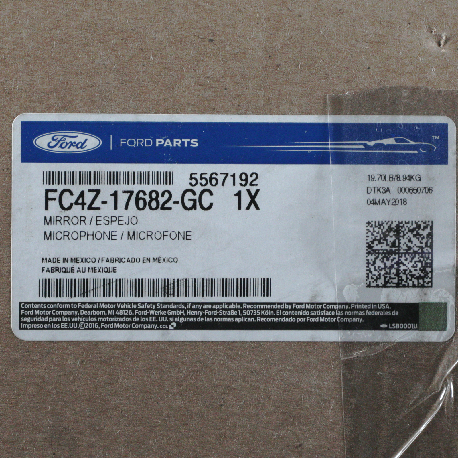 OEM NEW Ford F-650 Super Duty 2016-2024 Passenger Side View Mirror FC4Z-17682-GC