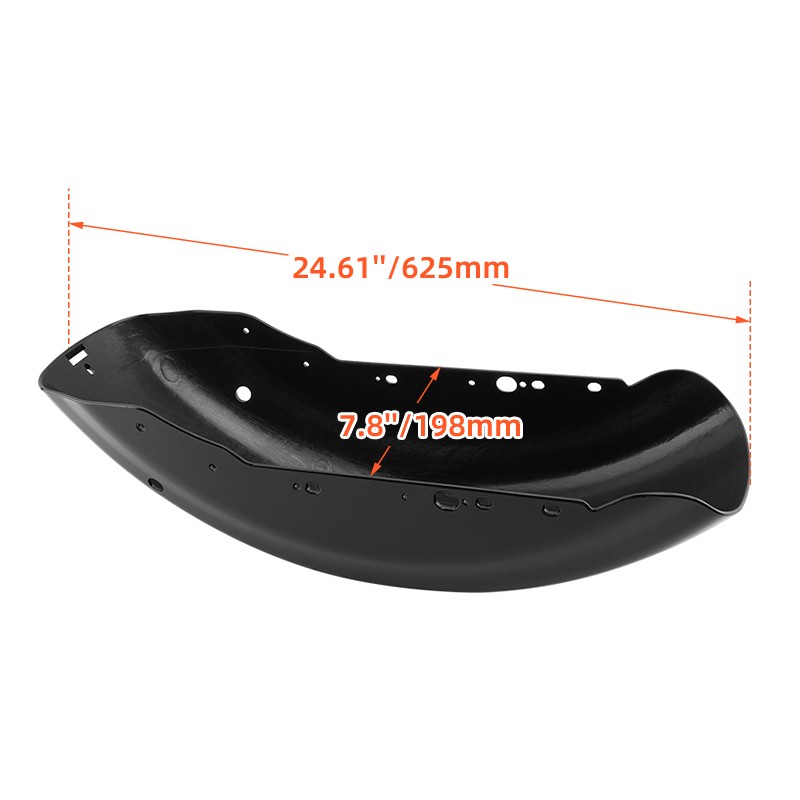 Vivid Black Rear Fender For Harley Sportster XL Iron 883 1200 Roadster 2004-Up
