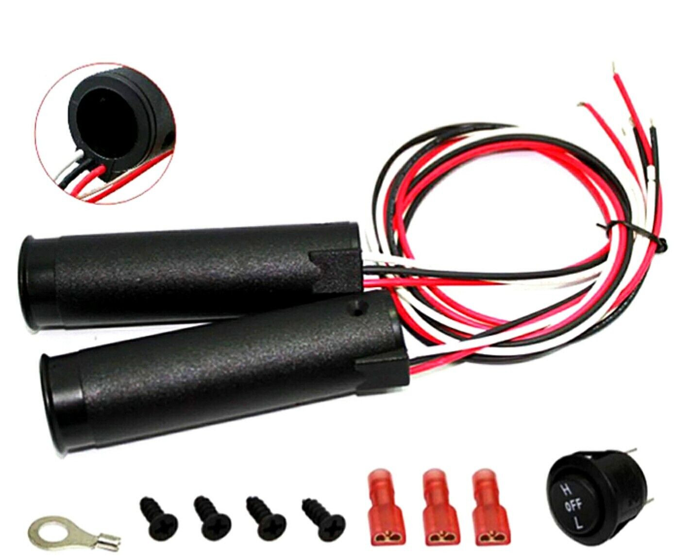 SPI Screw-On Snowmobile Heated Grips Kit Polaris Ski-doo Arctic Cat 7/8″