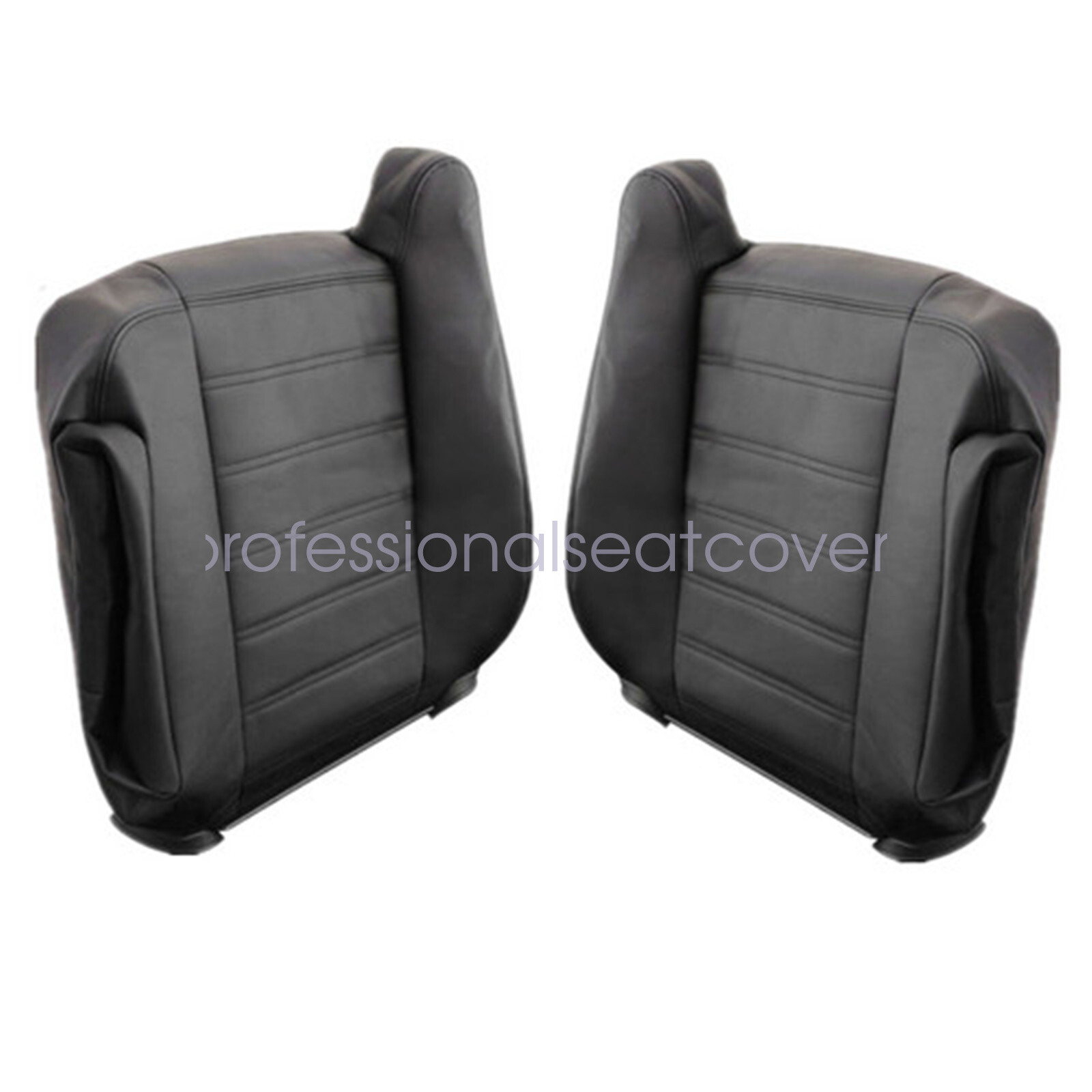 Replacement Driver & Passenger Bottom-Top Seat Cover Black For 03-07 Hummer H2