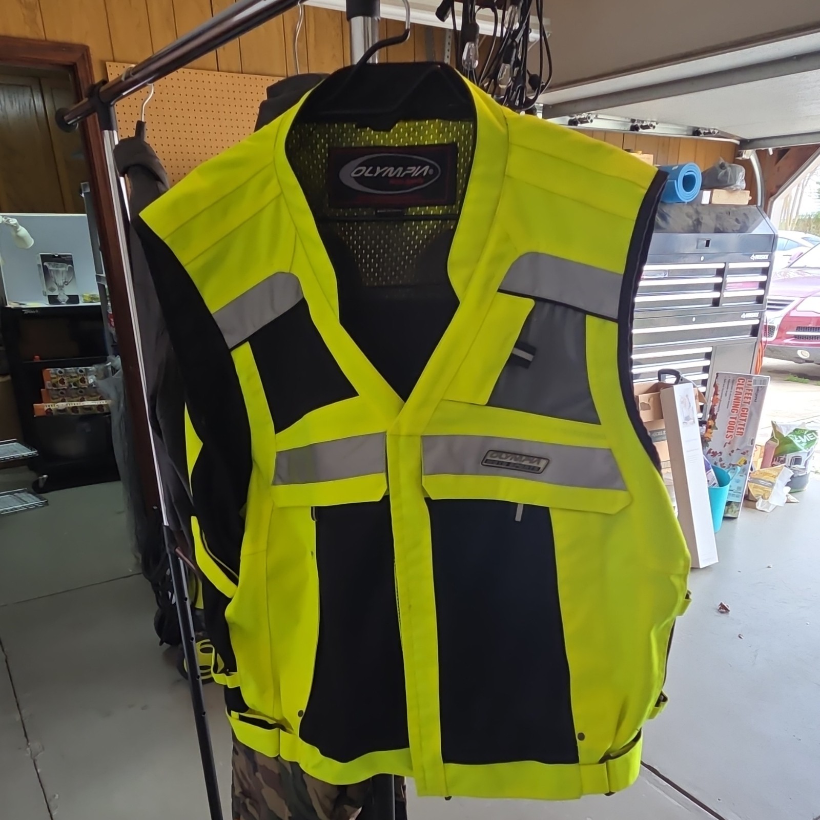 Olympia Hi Viz Motorcycle Vest Men’s 2XL